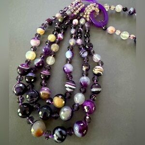 Mult-Strand Faceted Bead Necklace